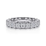 Eternity Band Wedding Ring in 14k White Gold with Round Natural Diamond at Gabriel & Co.