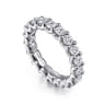 Eternity Band Wedding Ring in 14k White Gold with Round Natural Diamond at Gabriel & Co.