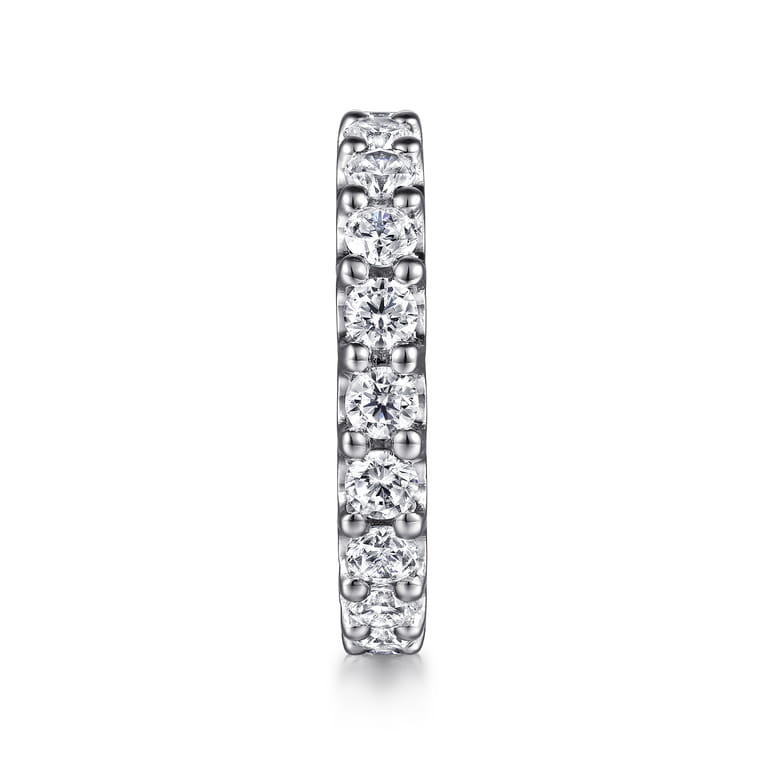 Eternity Band Wedding Ring in 14k White Gold with Round Natural Diamond at Gabriel & Co. - Shot 4