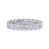 Eternity Band Wedding Ring in 14k White Gold with Round Natural Diamond at Gabriel & Co.