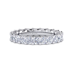 Andalucia - 14K White Gold Prong Set Diamond Eternity Band