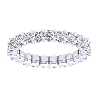Andalucia - 14K White Gold Shared Prong Diamond Eternity Band