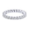 Eternity Band Wedding Ring in 14k White Gold with Round Natural Diamond at Gabriel & Co.