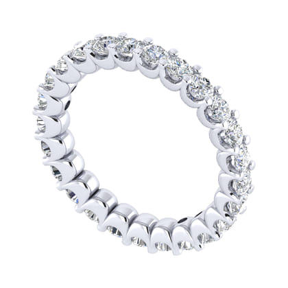 Andalucia - 14K White Gold Shared Prong Diamond Eternity Band