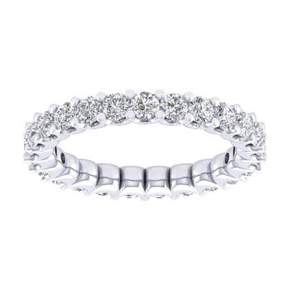 Andalucia - 14K White Gold Shared Prong Diamond Eternity Band