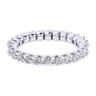 Eternity Band Wedding Ring in 14k White Gold with Round Natural Diamond at Gabriel & Co.