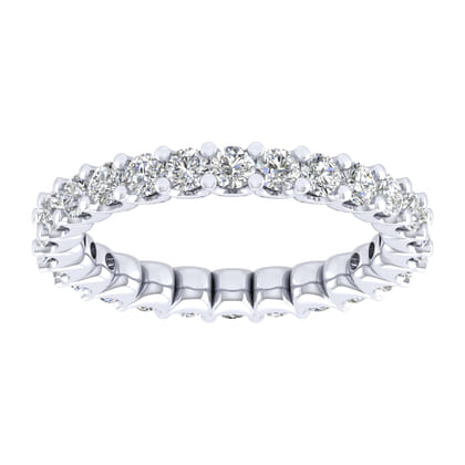 Andalucia - 14K White Gold Shared Prong Diamond Eternity Band