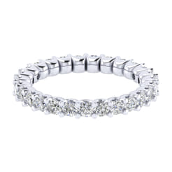 Andalucia - 14K White Gold Shared Prong Diamond Eternity Band