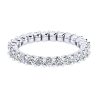 Andalucia - 14K White Gold Shared Prong Diamond Eternity Band