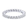 Eternity Band Wedding Ring in 14k White Gold with Round Natural Diamond at Gabriel & Co.