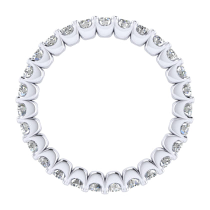 Andalucia - 14K White Gold Shared Prong Diamond Eternity Band