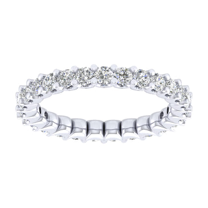 Andalucia - 14K White Gold Shared Prong Diamond Eternity Band
