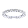Eternity Band Wedding Ring in 14k White Gold with Round Natural Diamond at Gabriel & Co.