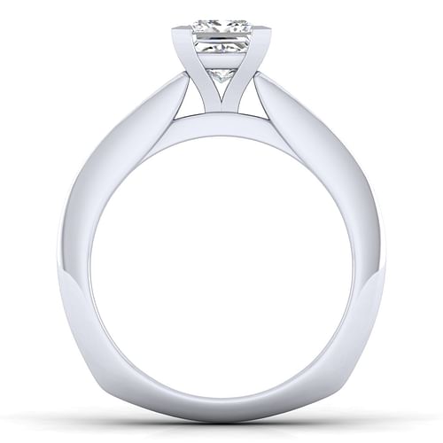 Anderson - 14K White Gold Princess Cut Diamond Channel Set Engagement Ring - 0.5 ct - Shot 2