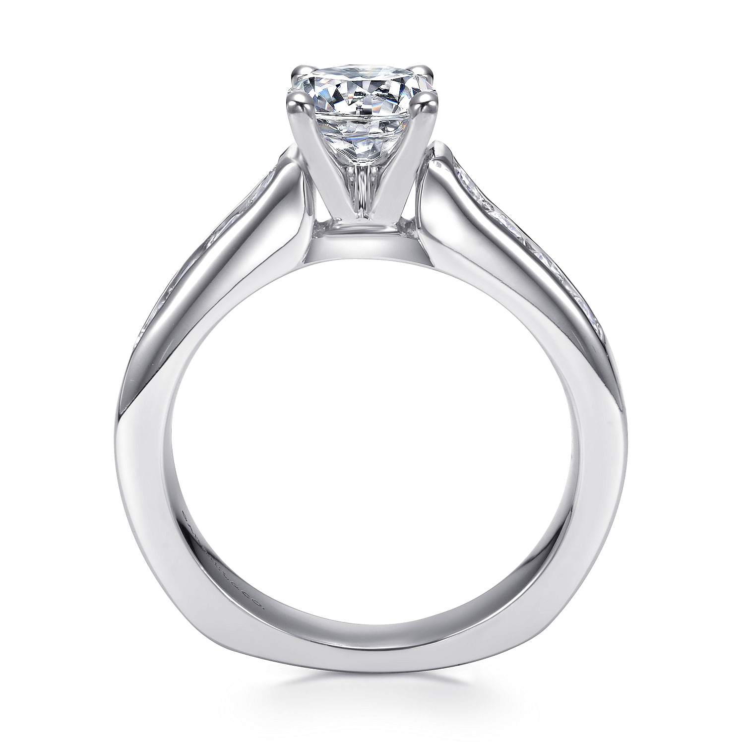 Anderson - Platinum Round Diamond Engagement Ring - 0.5 ct - Shot 2