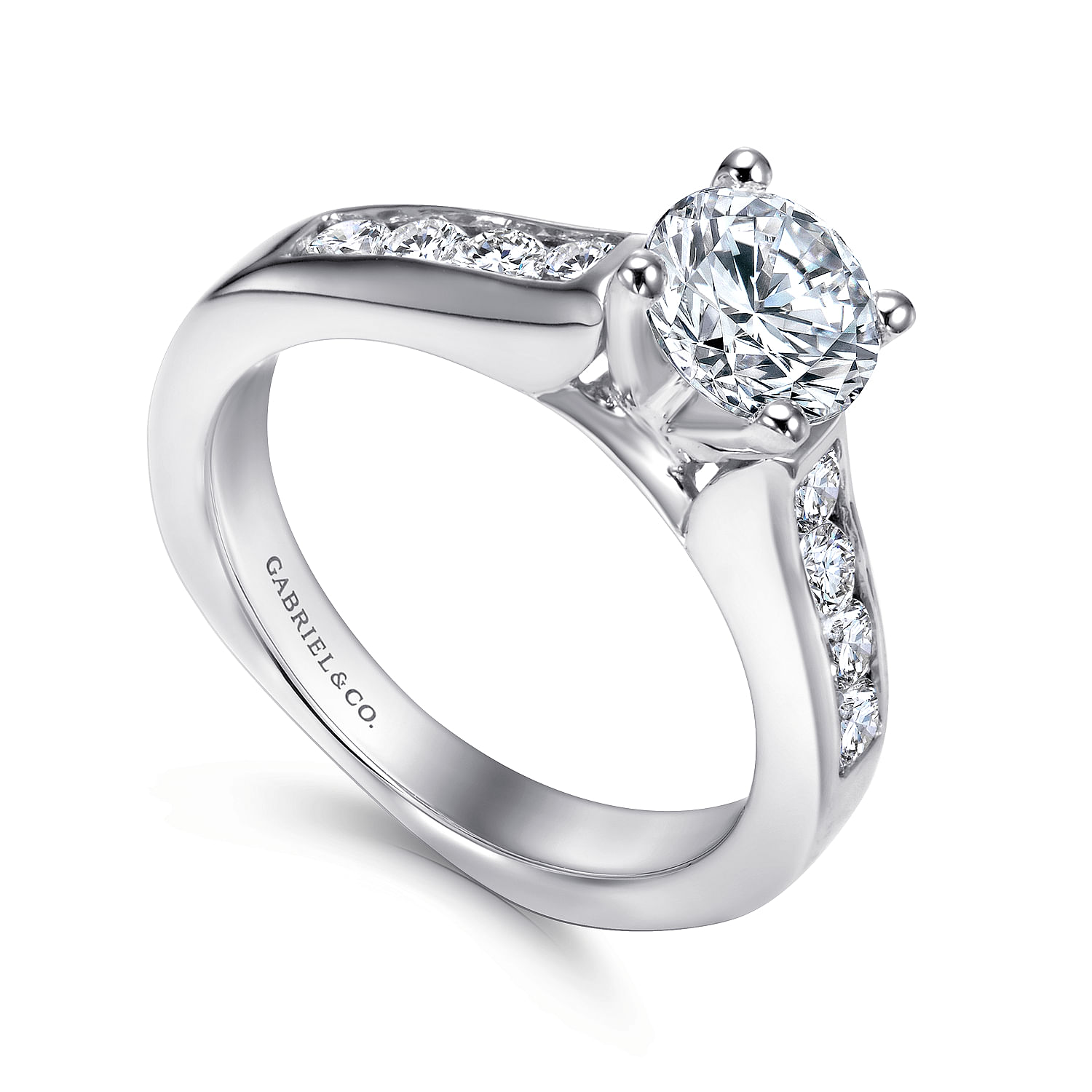 Anderson - Platinum Round Diamond Engagement Ring - 0.5 ct - Shot 3