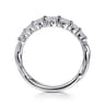Straight Wedding Ring in 14k White Gold with Round Natural Diamond at Gabriel & Co.