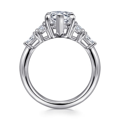 Andray - 14K White Gold Pear Shape Five Stone Diamond Engagement Ring
