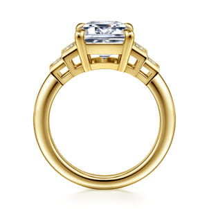 Andre - 14K Yellow Gold Emerald Cut Diamond Engagement Ring