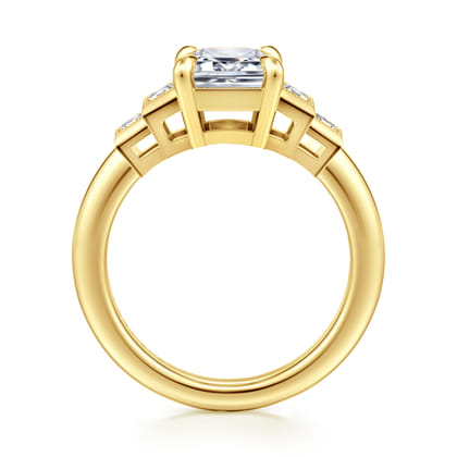 Andre - 14K Yellow Gold Emerald Cut Diamond Engagement Ring