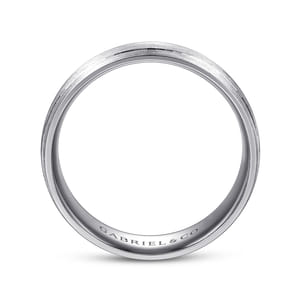 Andrew - 14K White Gold 7mm - Men's Wedding Band in Satin Finish