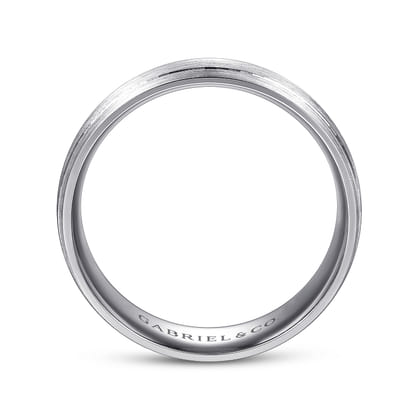 Andrew - 14K White Gold 7mm - Men's Wedding Band in Satin Finish