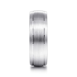 Andrew - 14K White Gold 7mm - Men's Wedding Band in Satin Finish