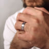 Andrew - 14K White Gold 7mm - Men's Wedding Band in Satin Finish