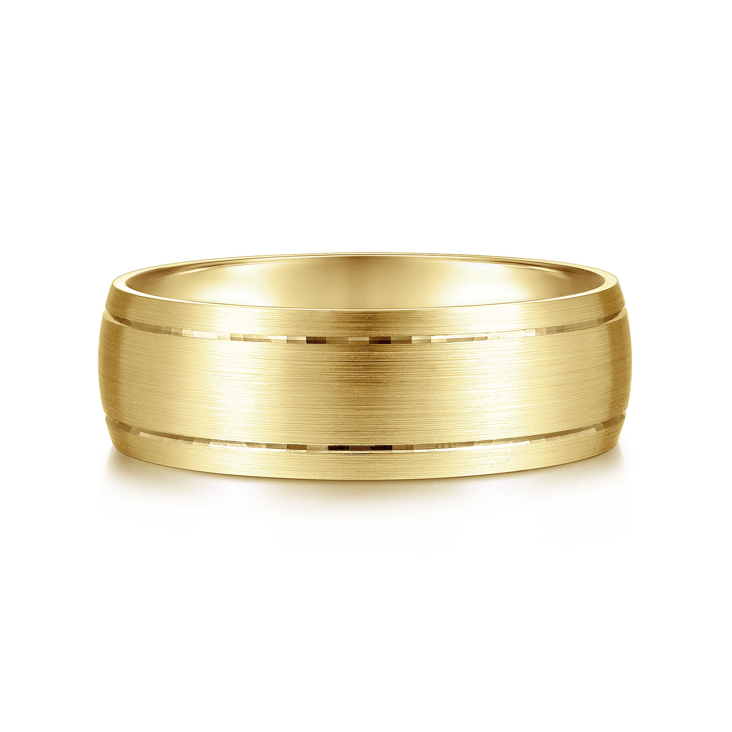 Men's Wide Band Band in 14k Yellow Gold | Gabriel & Co