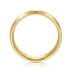 Andrew - 14K Yellow Gold 7mm - Men's Wedding Band in Satin Finish
