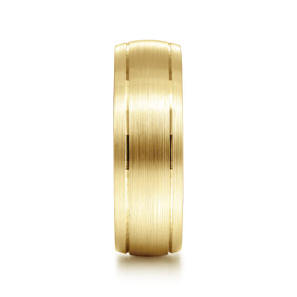 Andrew - 14K Yellow Gold 7mm - Men's Wedding Band in Satin Finish