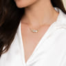 Angel Wing - 14K White  Yellow Gold Diamond Angel Wing Bar Necklace - 0.16 ct