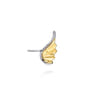 Angel Wing - 14K White  Yellow Gold Diamond Angel Wing Stud Earrings - 0.21 ct