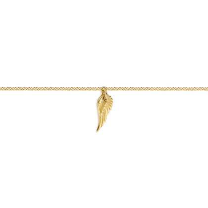 Angel Wing - 14K Yellow Gold Angel Wing Charm Bracelet