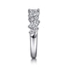 Straight Wedding Ring in 14k White Gold with Marquise Natural Diamond at Gabriel & Co.