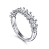 Fancy Wedding Ring in 14k White Gold with Marquise Natural Diamond at Gabriel & Co.