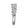 Fancy Wedding Ring in 14k White Gold with Marquise Natural Diamond at Gabriel & Co.