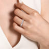 Fancy Wedding Ring in 14k White Gold with Marquise Natural Diamond at Gabriel & Co.
