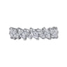 Fancy Wedding Ring in 14k White Gold with Marquise Natural Diamond at Gabriel & Co.