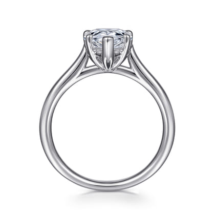 Anne - 14K White Gold Pear Shape Solitaire Diamond Engagement Ring