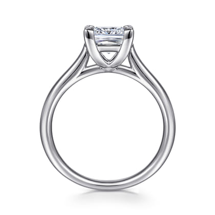 Anne - 14K White Gold Princess Cut Solitaire Diamond Engagement Ring