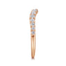 Curved Wedding Ring in 14k Rose Gold with Round Natural Diamond at Gabriel & Co.