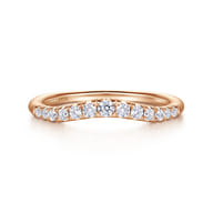 Annecy - Curved-14K Rose Gold Diamond Anniversary Band