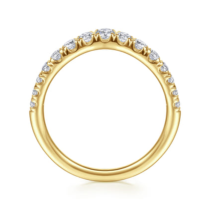 Annecy - Curved-14K Yellow Gold Diamond Anniversary Band