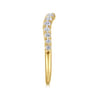 Curved Wedding Ring in 14k Yellow Gold with Round Natural Diamond at Gabriel & Co.