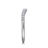 Curved Wedding Ring in Platinum with Round Natural Diamond at Gabriel & Co.