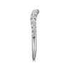 Curved Wedding Ring in Platinum with Round Natural Diamond at Gabriel & Co.
