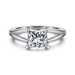 Annie - 14K White Gold Split Shank Princess Cut Diamond Engagement Ring