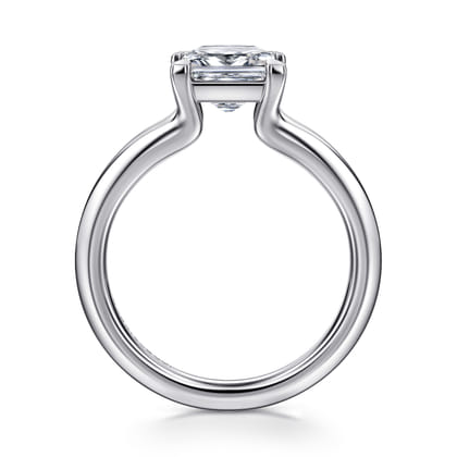 Annie - 14K White Gold Split Shank Princess Cut Diamond Engagement Ring