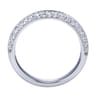 Straight Wedding Ring in 14k White Gold with Round Natural Diamond at Gabriel & Co.